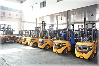 finished forklift warehouse